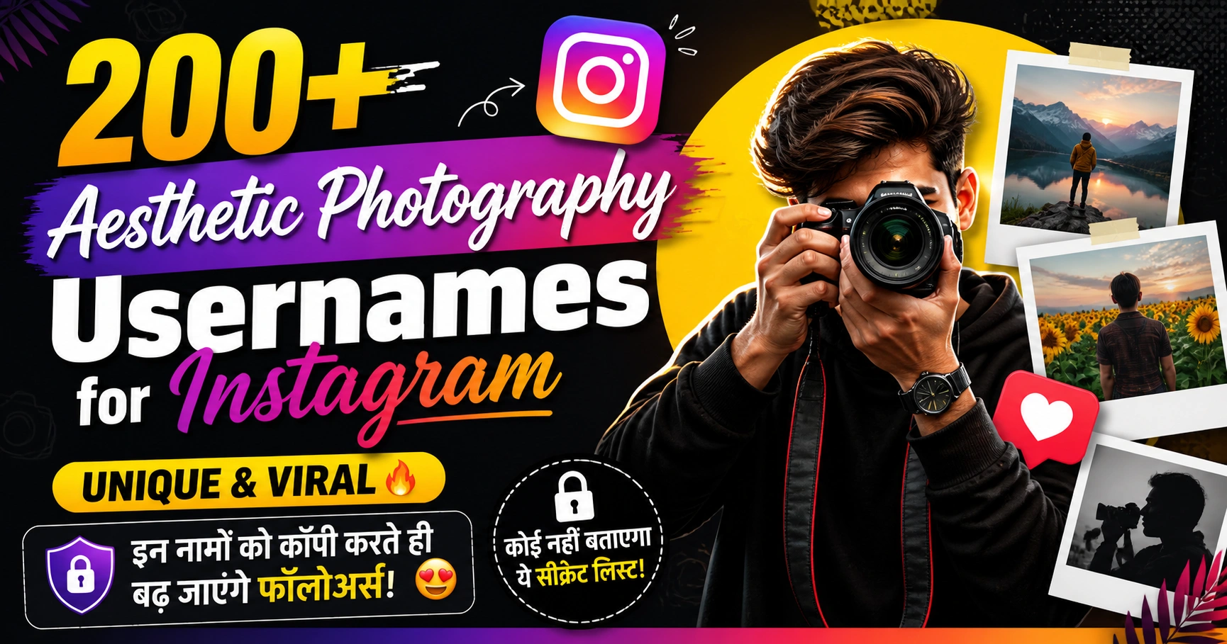 200+ Aesthetic Photography Usernames for Instagram (Unique & Viral)