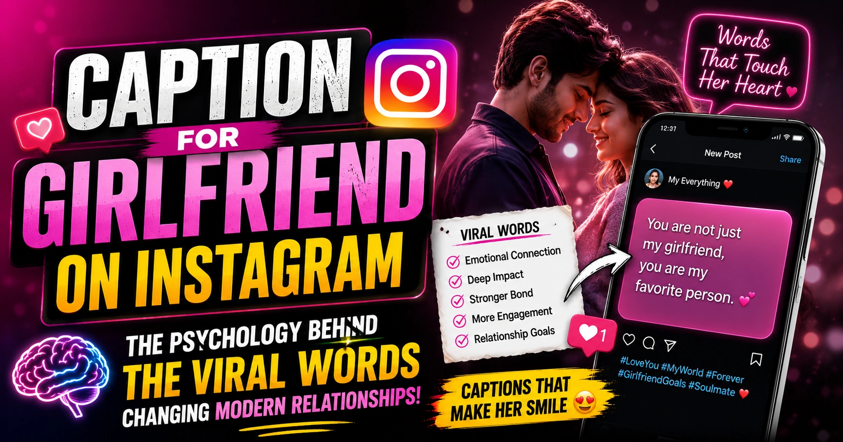 caption for girlfriend on instagram​