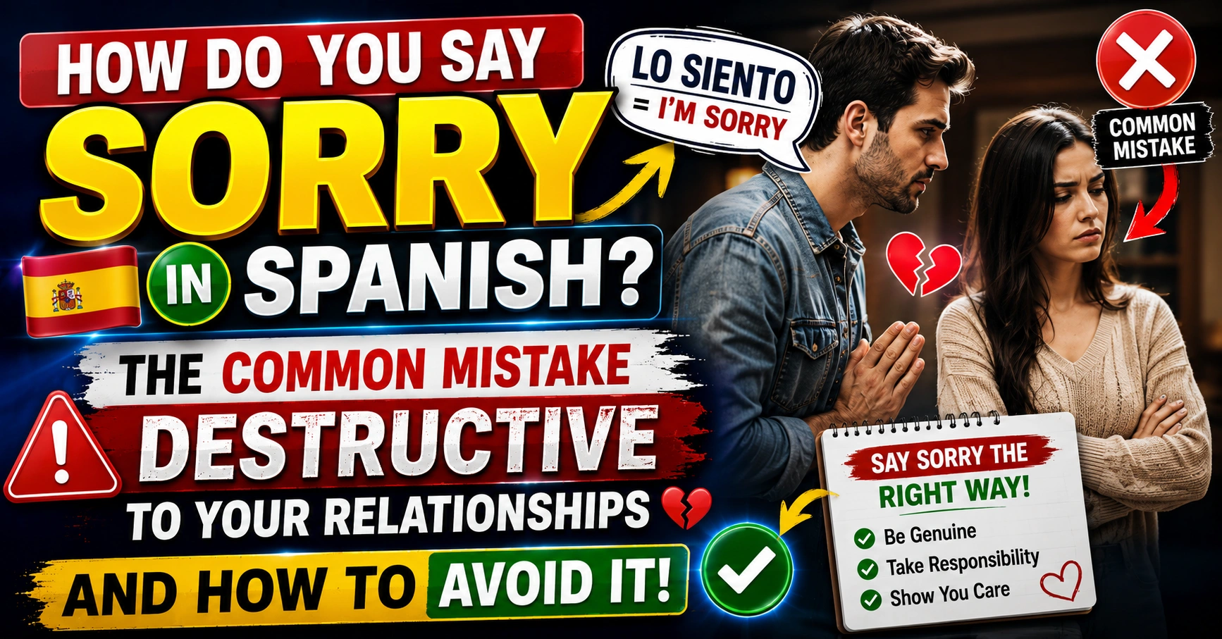 how do you say sorry in spanish