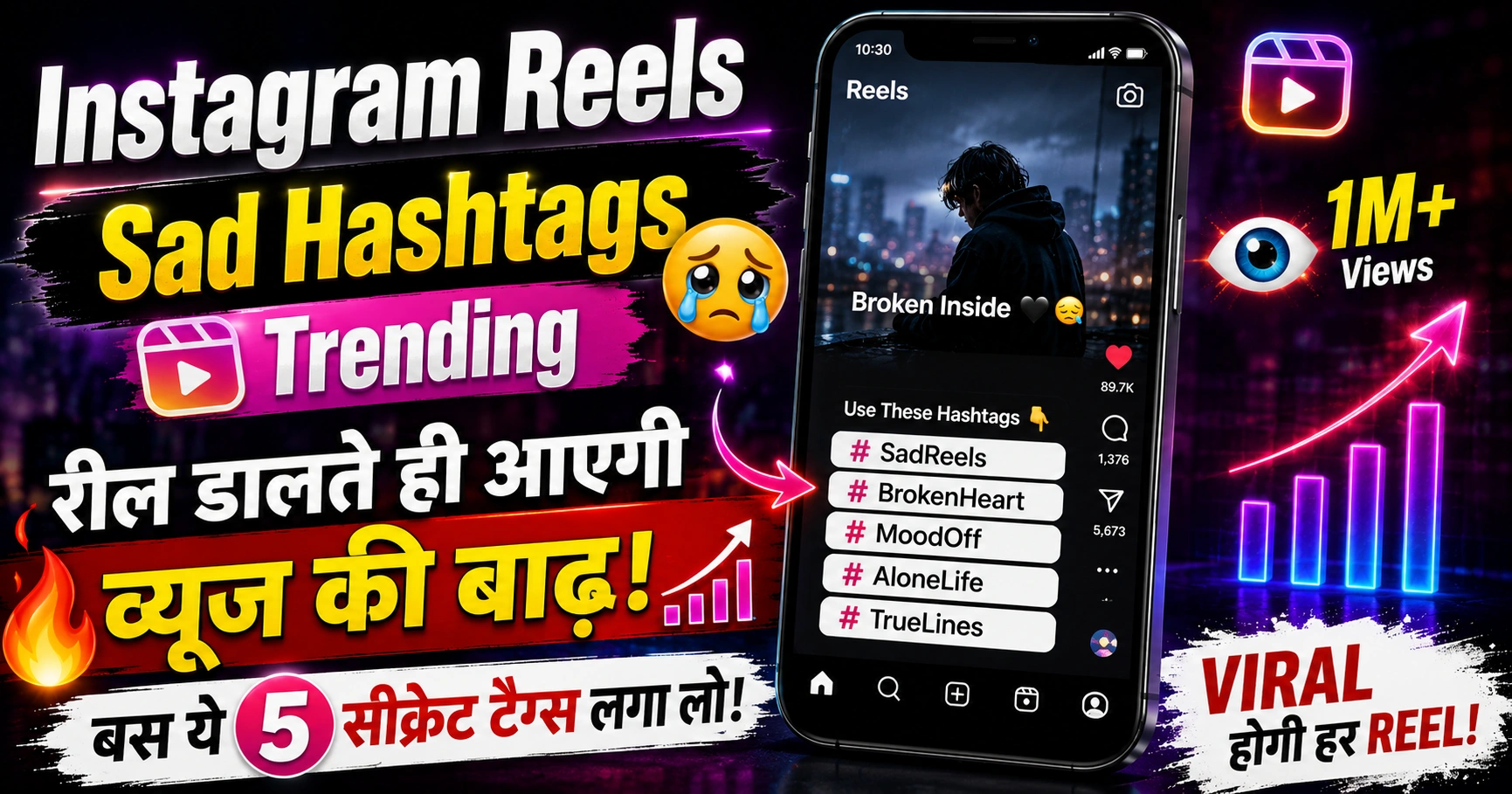 instagram reels sad hashtags trending