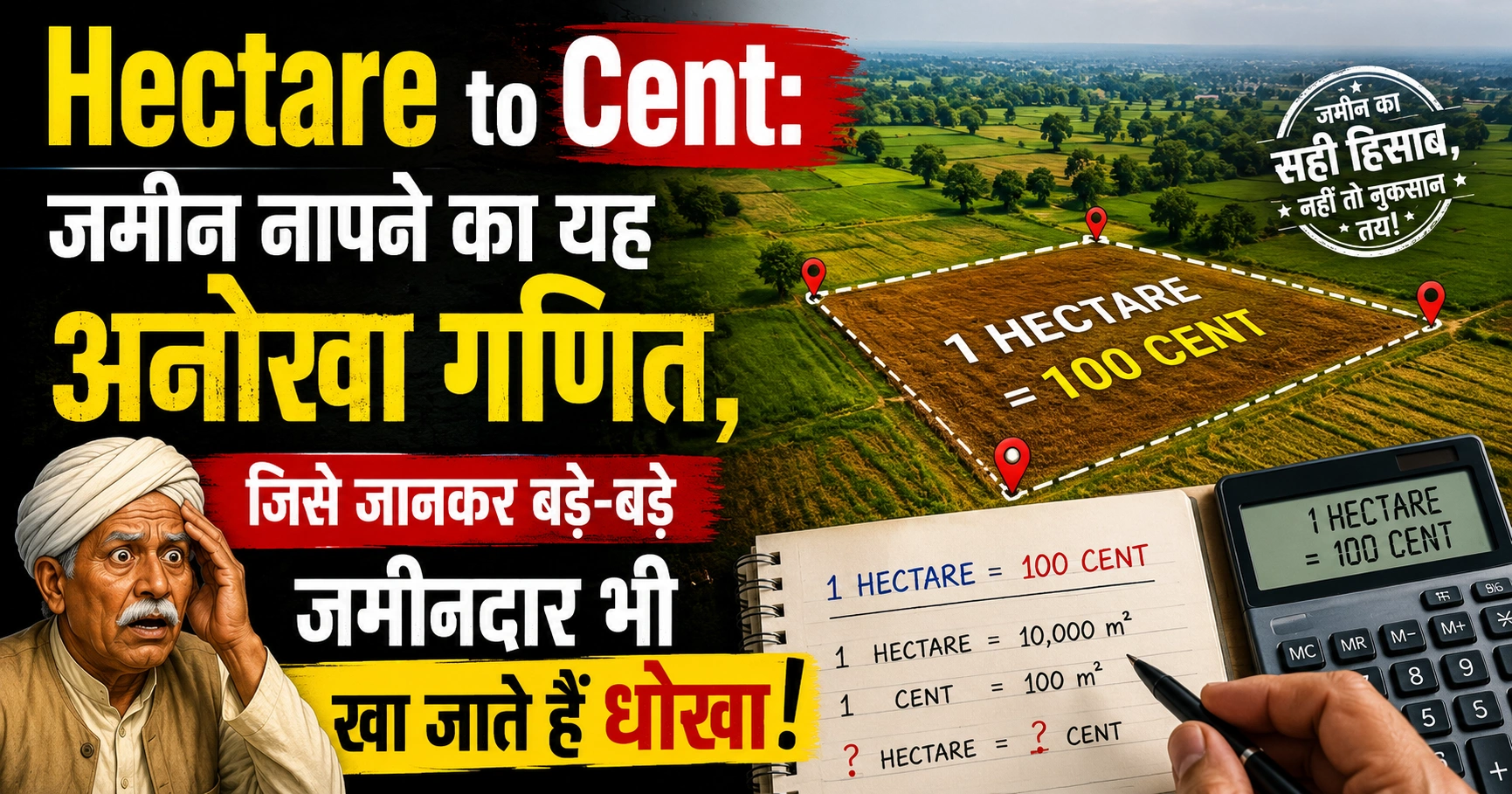 hectare to cent